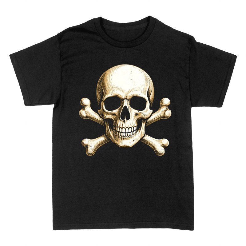 T-shirts: Vintage Skull and Crossbones