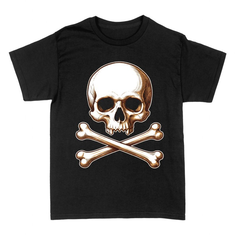 T-shirts: Vintage Pirate Skull and Crossbones
