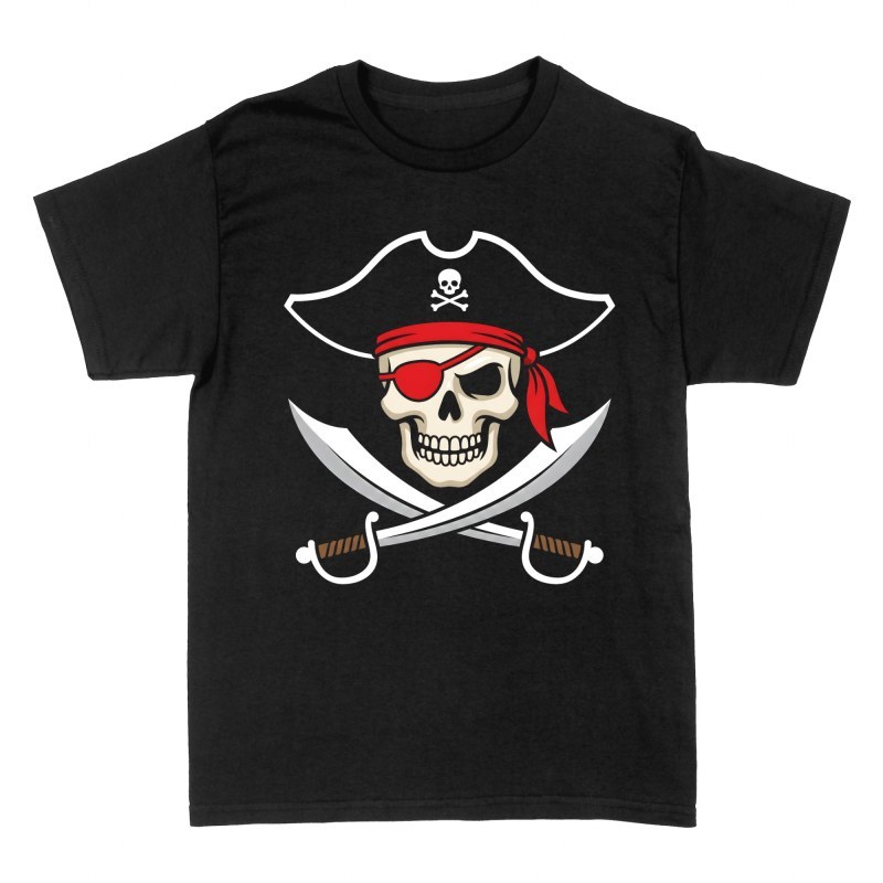 T-shirts: Pirate Skull with Crossed Swords