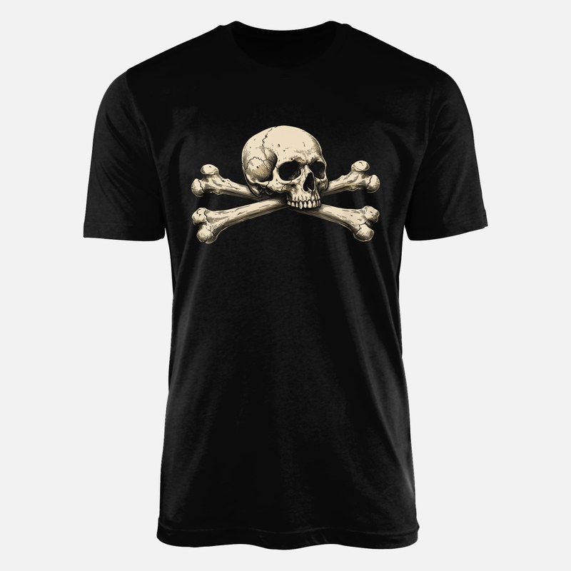 T-shirts: Engraved Skull and Crossbones