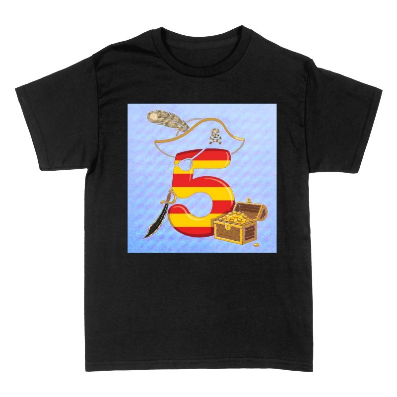 T-shirts: Pirate Number 5 with Treasure Chest