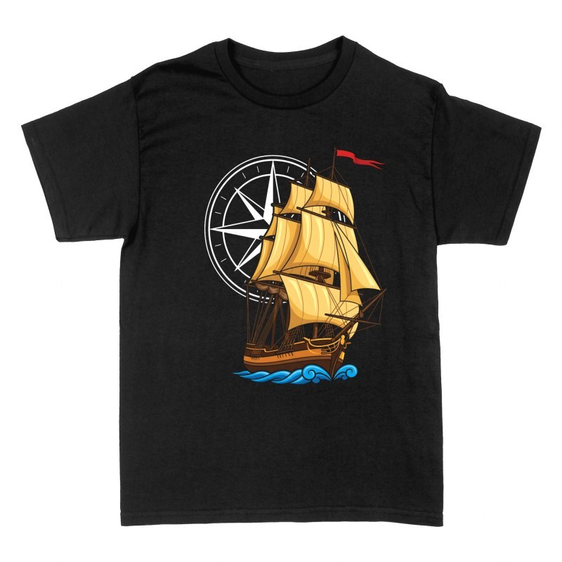 T-shirts: Sailing Ship and Compass Rose