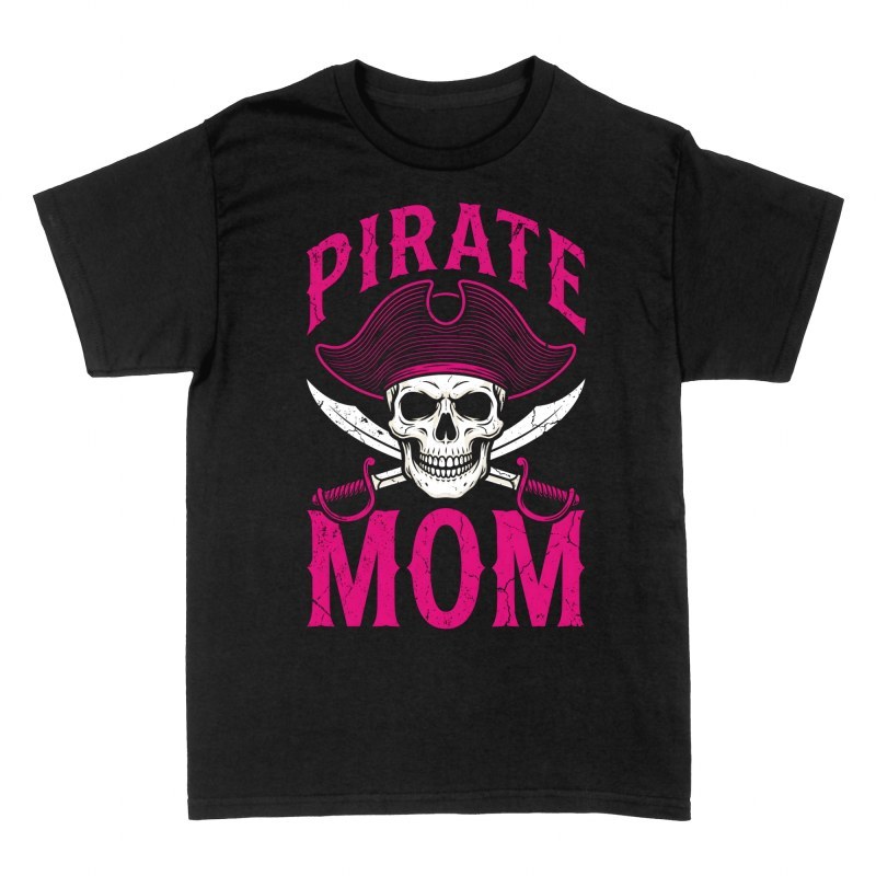 T-shirts: Pirate Mom Pink Skull &amp; Swords