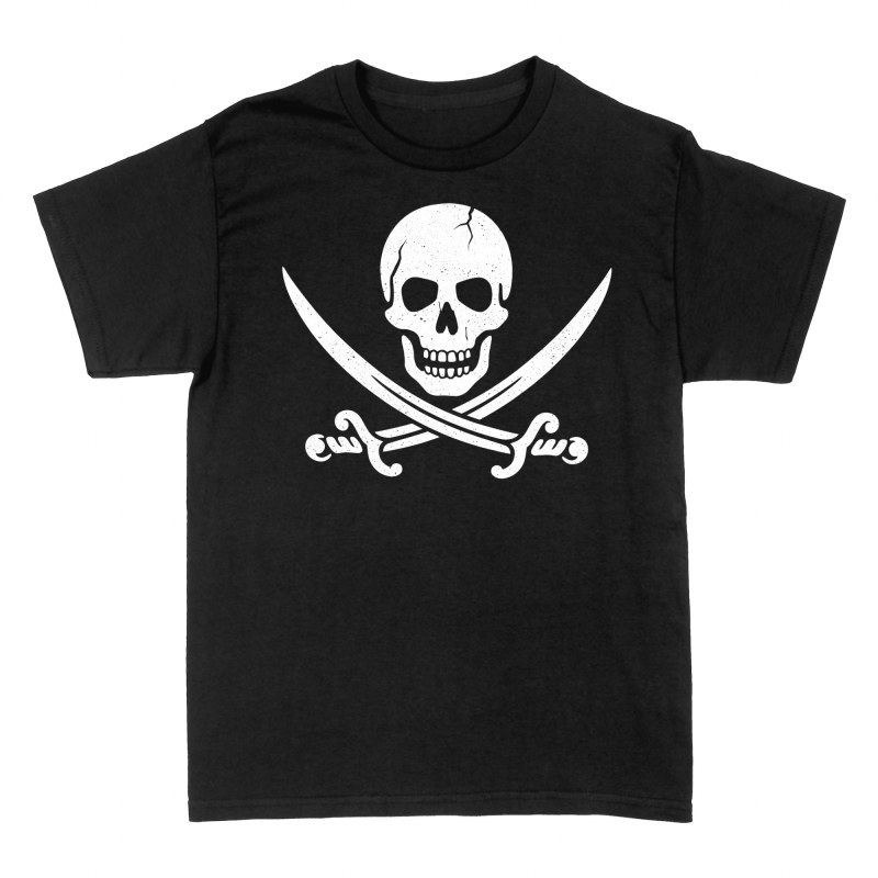 T-shirts: Cracked Skull with Crossed Sabres