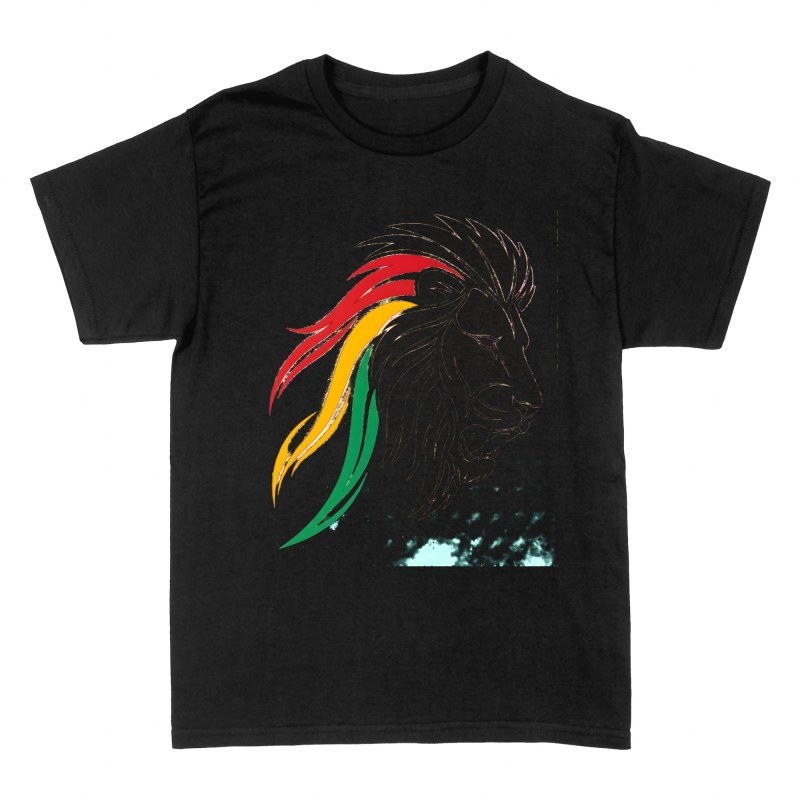 T-shirts: Roaring Lion Rasta Colors