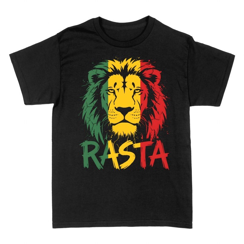 T-shirts: Rasta Lion of Judah Grunge