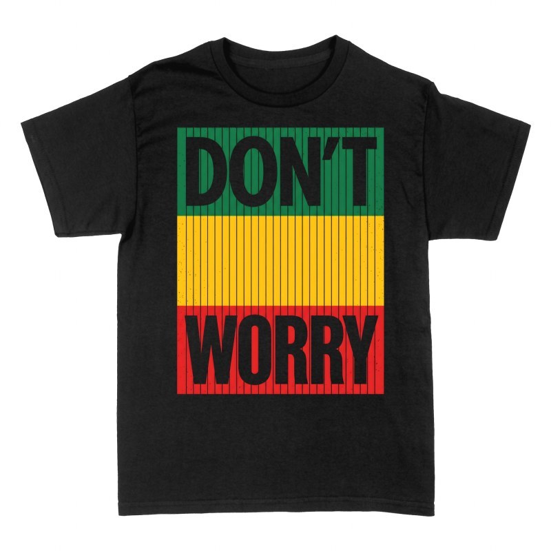 T-shirts: Don't Worry Rastafari Stripes