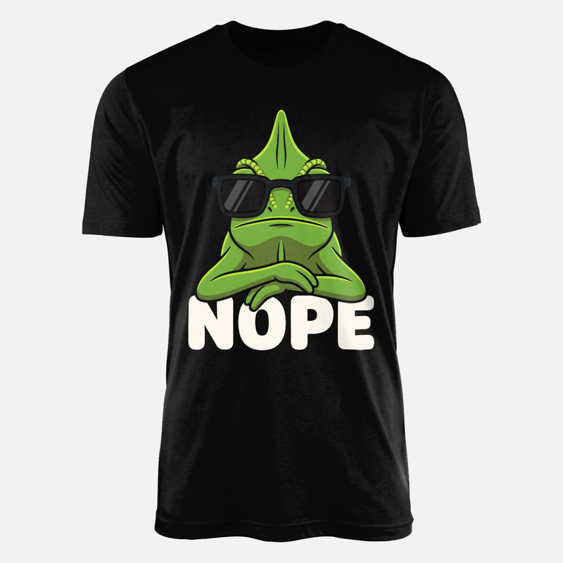 T-shirts: Nope Chameleon with Sunglasses