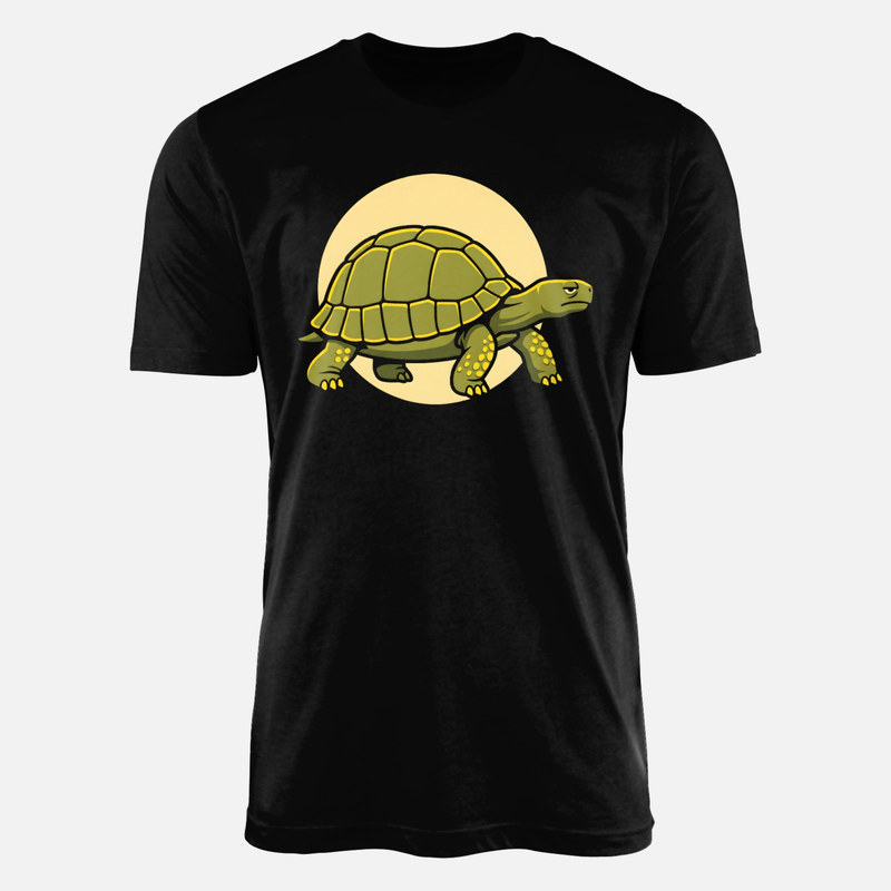 T-shirts: Walking Tortoise with Yellow Sun
