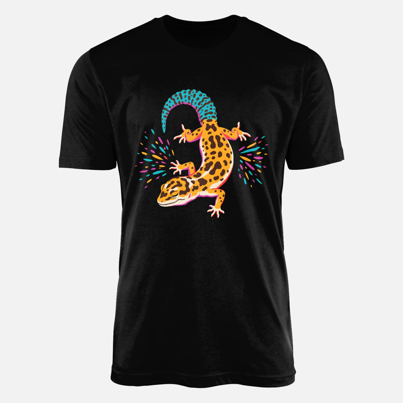 T-shirts: Colorful Splatter Leopard Gecko