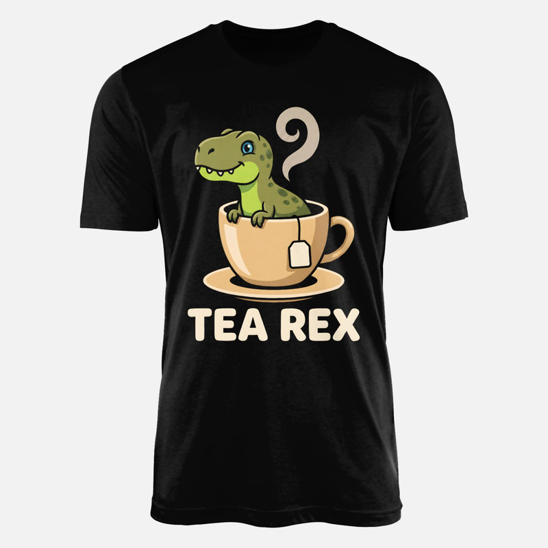 T-shirts: Tea Rex Cute Dinosaur in Teacup
