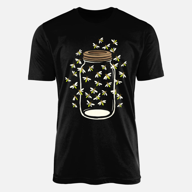 T-shirts: Glowing Fireflies in a Glass Jar