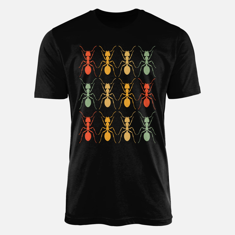 T-shirts: Retro Pop Art Ants Grid