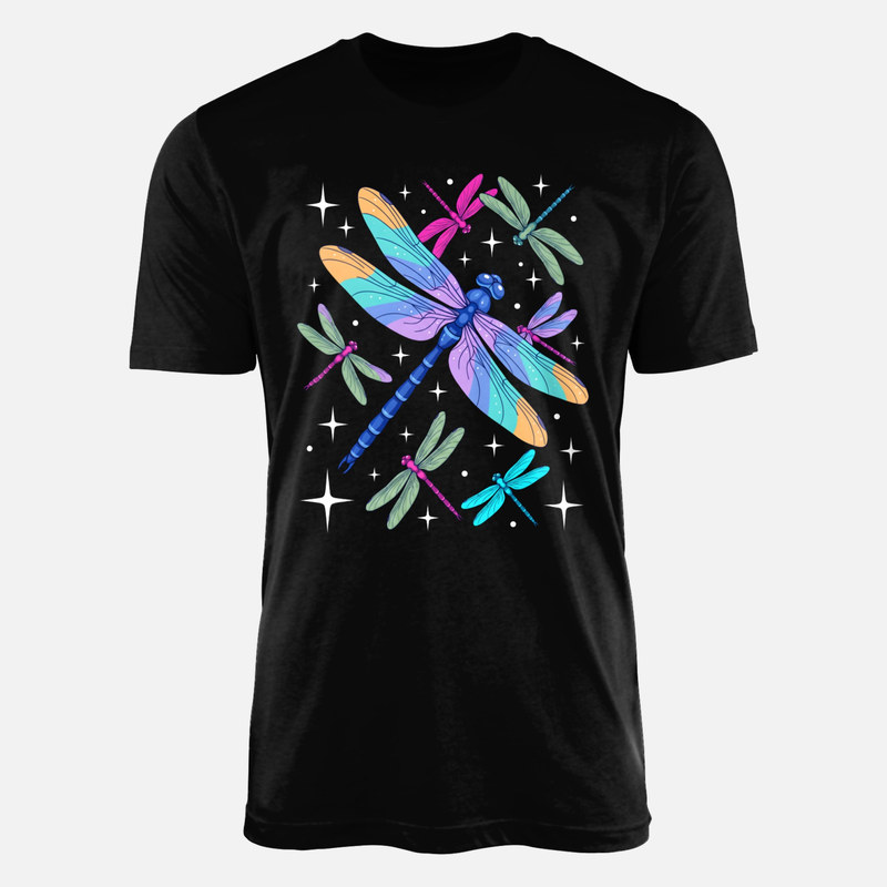 T-shirts: Colorful Dragonflies and Stars