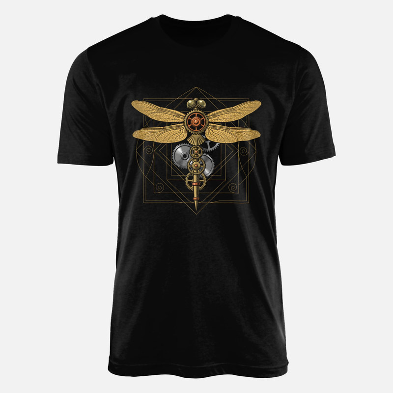 T-shirts: Steampunk Mechanical Dragonfly