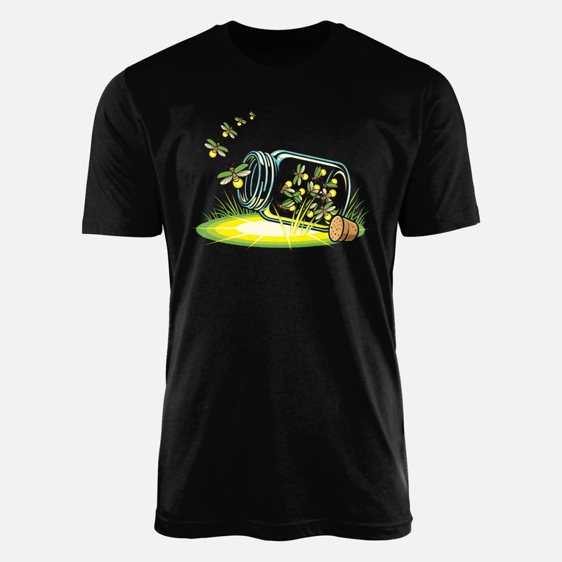 T-shirts: Glowing Fireflies in a Jar