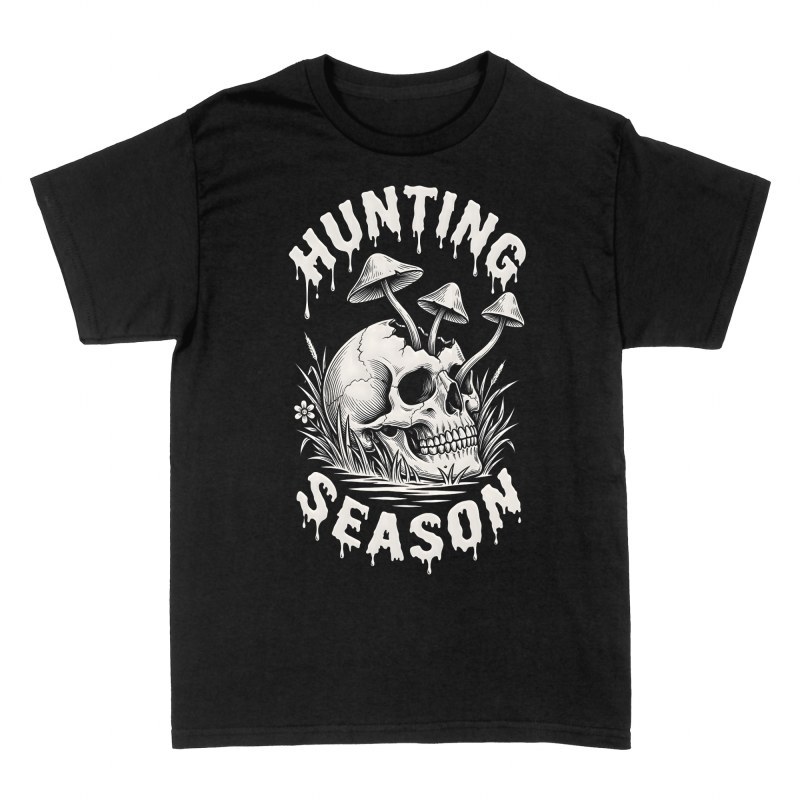T-shirts: Hunting Season Mushroom Skull