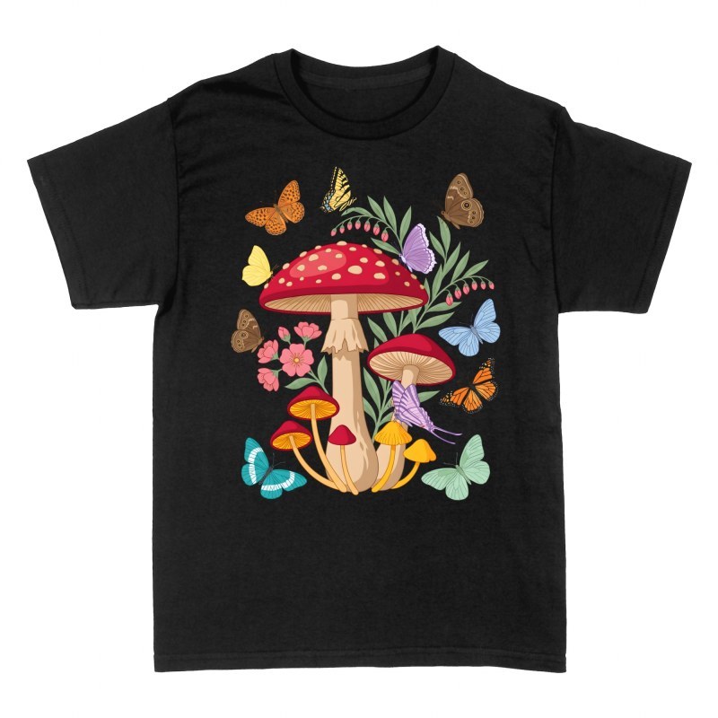 T-shirts: Wild Mushrooms and Butterflies