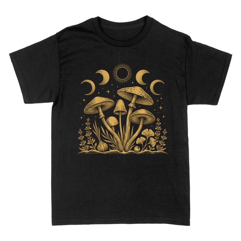 T-shirts: Mystic Mushrooms and Moon Phases