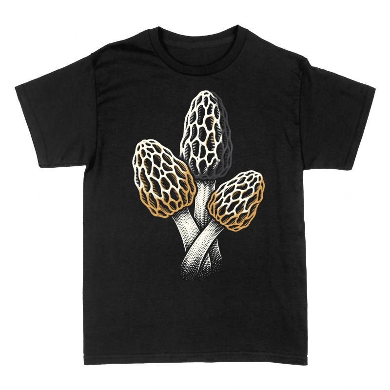 T-shirts: Vintage Morel Mushrooms Botanical