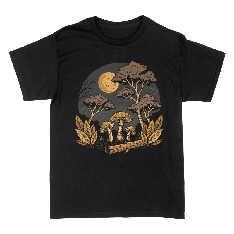 T-shirts: Vintage Botanical Mushrooms