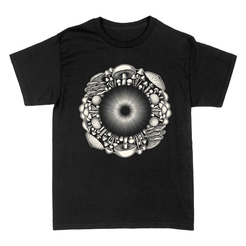 T-shirts: Wild Mushroom Botanical Mandala