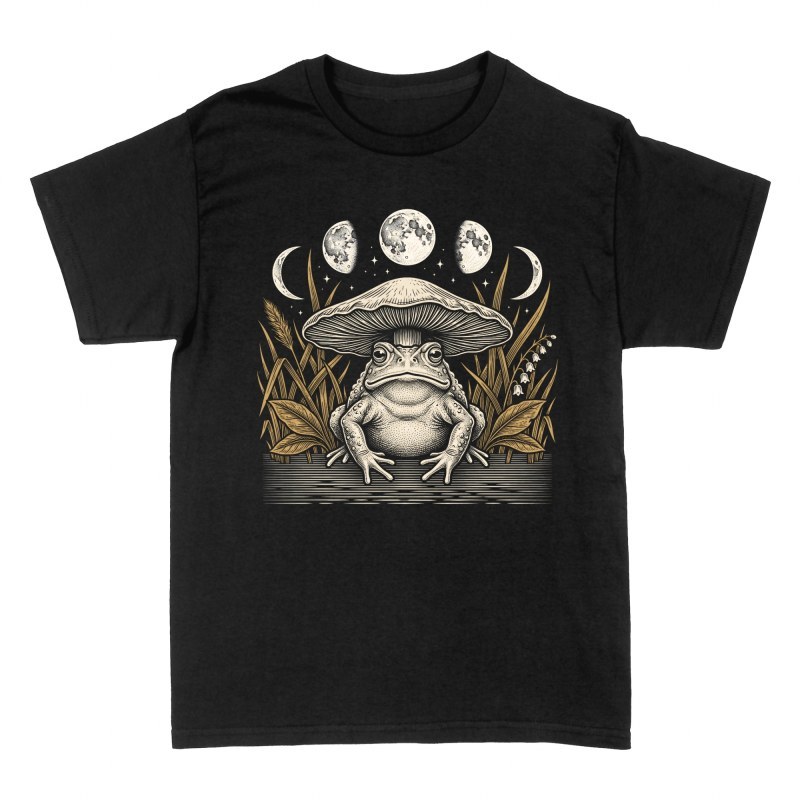 T-shirts: Toad with Mushroom Hat &amp; Moon Phases