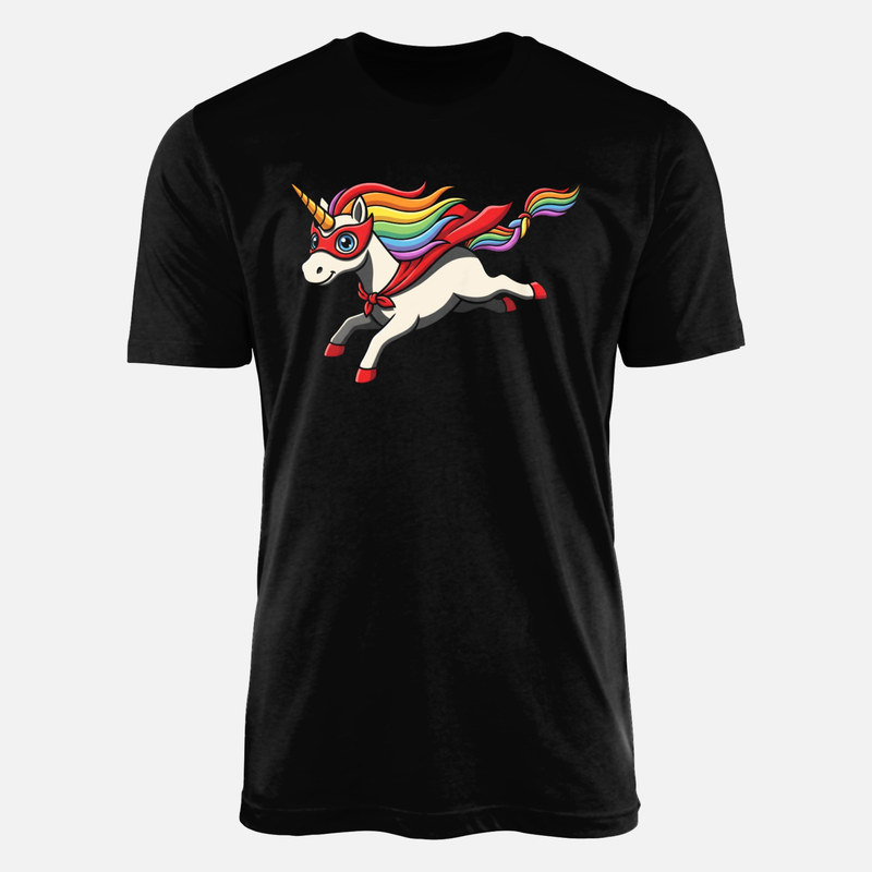T-shirts: Flying Superhero Rainbow Unicorn