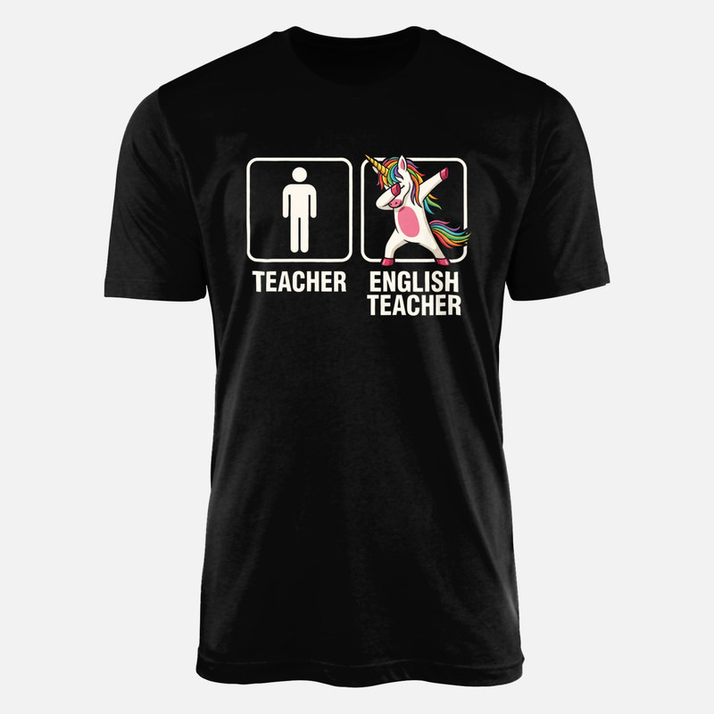T-shirts: Teacher vs English Teacher Dabbing Unicorn
