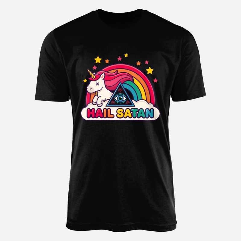 T-shirts: Hail Satan Kawaii Pastel Goth Unicorn