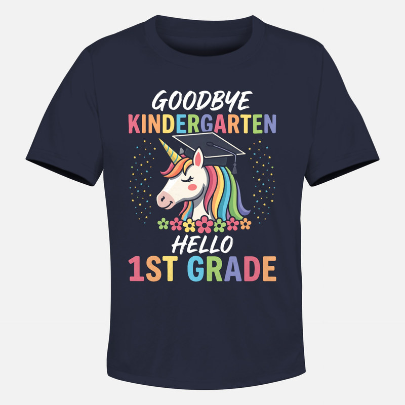 T-shirts: Goodbye Kindergarten Hello 1st Grade Unicorn