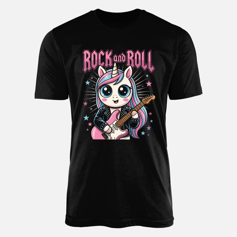 T-shirts: Rock and Roll Unicorn with Electric Guitar