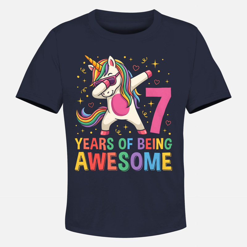 T-shirts: 7 Years of Being Awesome Dabbing Unicorn