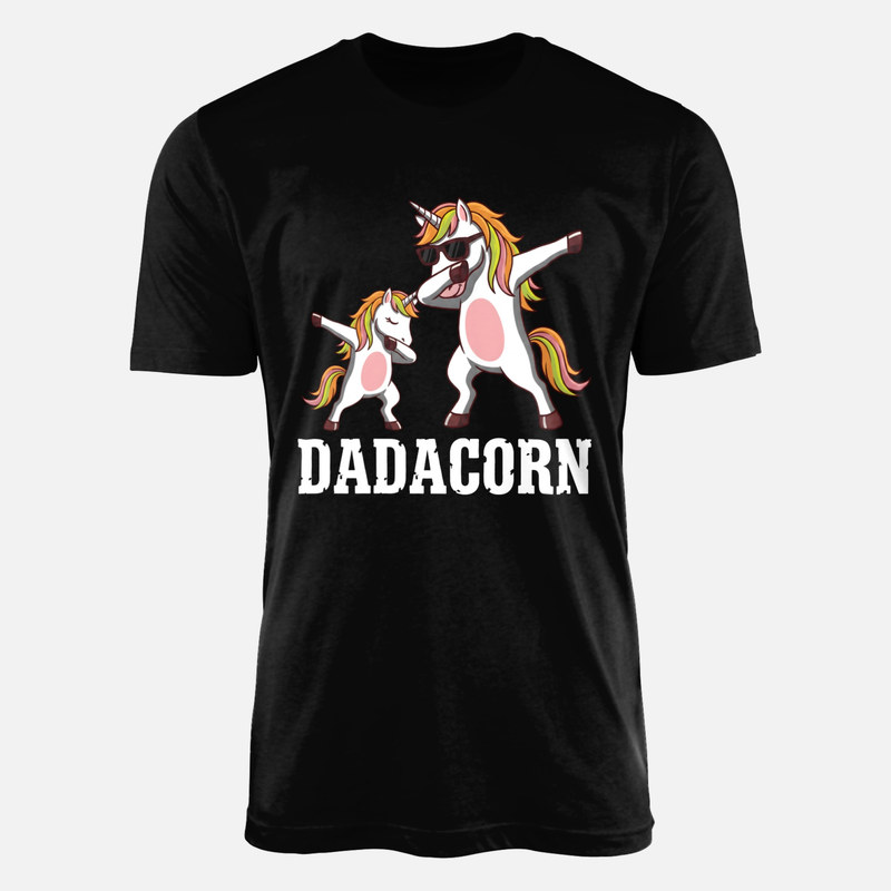 T-shirts: Dadacorn Dabbing Father and Child