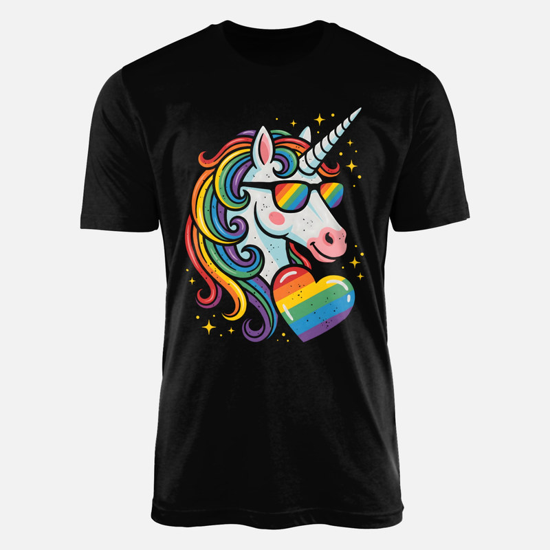 T-shirts: Rainbow Sunglasses Unicorn