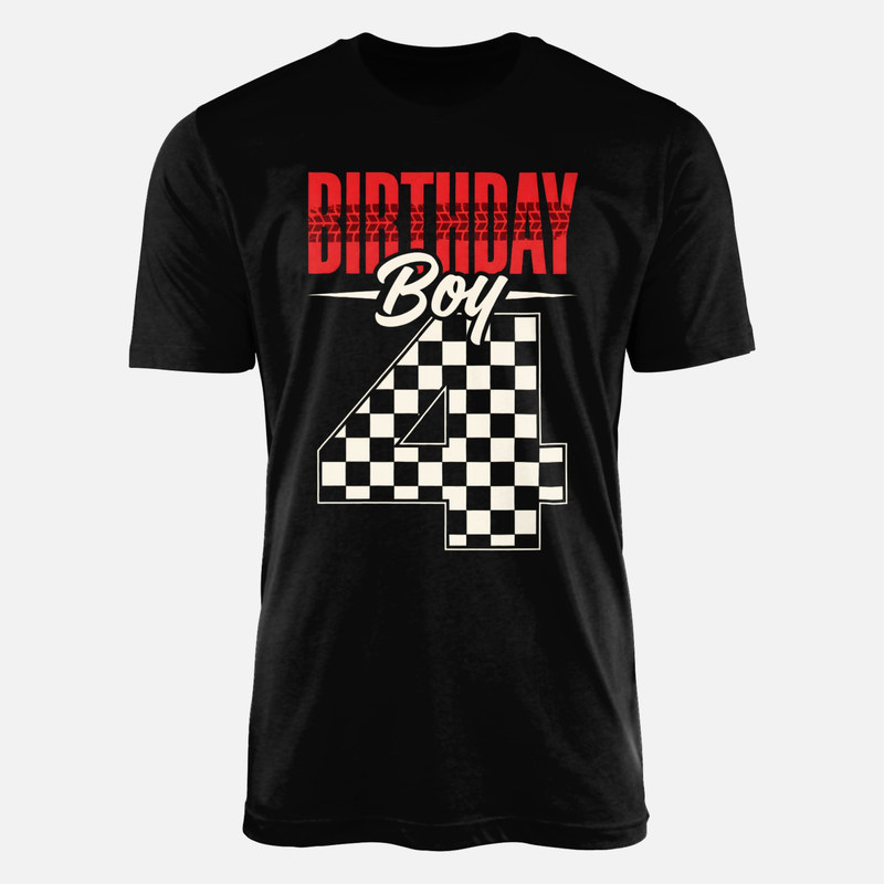 T-shirts: Birthday Boy 4 Race Car