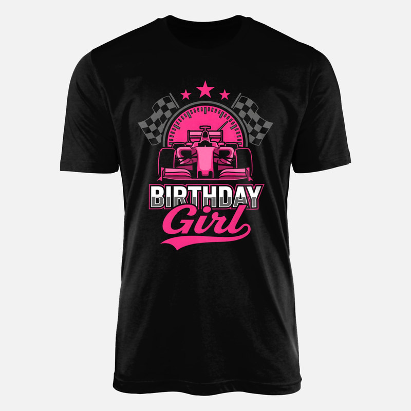 T-shirts: Birthday Girl Pink Race Car