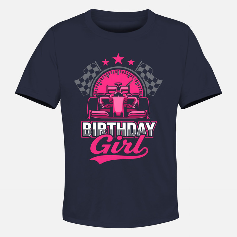 T-shirts: Birthday Girl Pink Race Car
