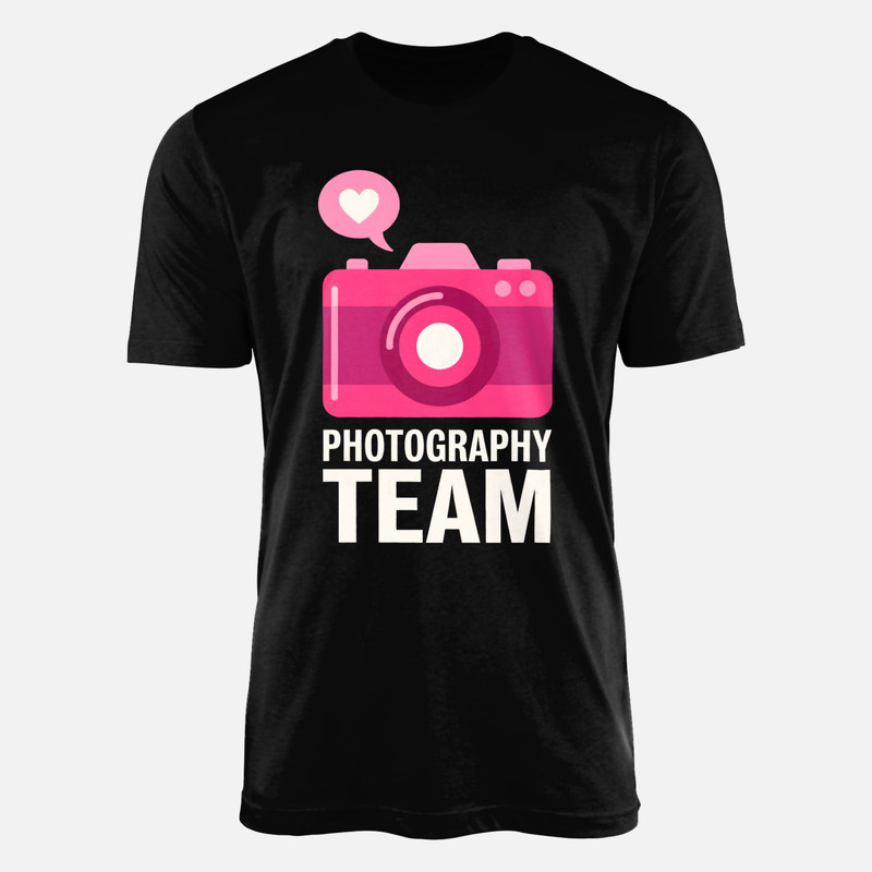 T-shirts: Photography Team Pink Camera