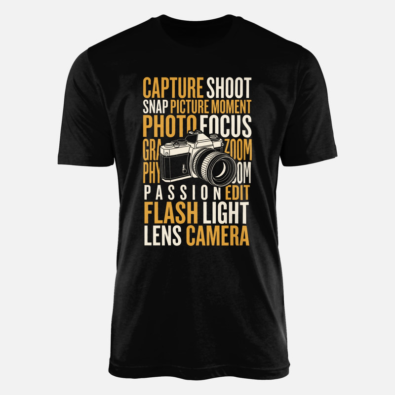 T-shirts: Vintage Camera Photo Words
