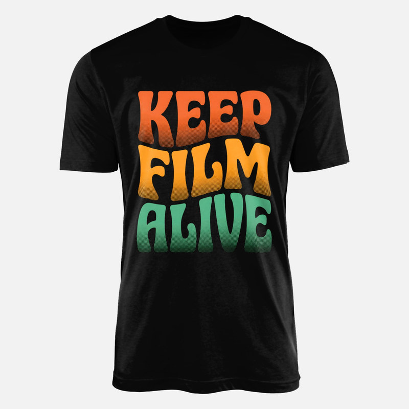 T-shirts: Keep Film Alive Retro Typography