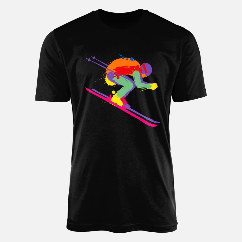 T-shirts: Paint Splatter Skier