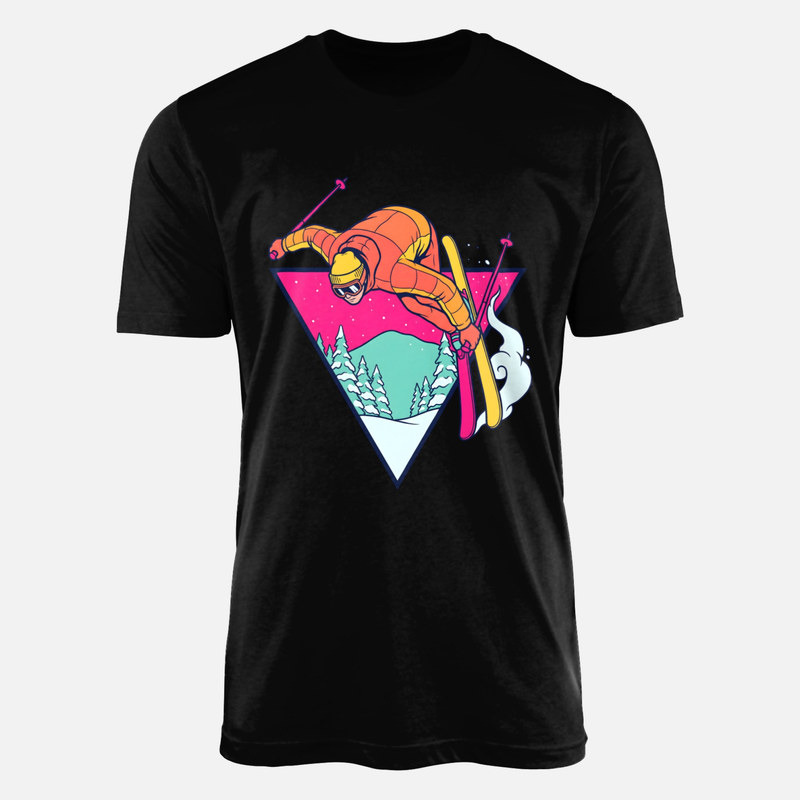 T-shirts: Retro Ski Jump Triangle