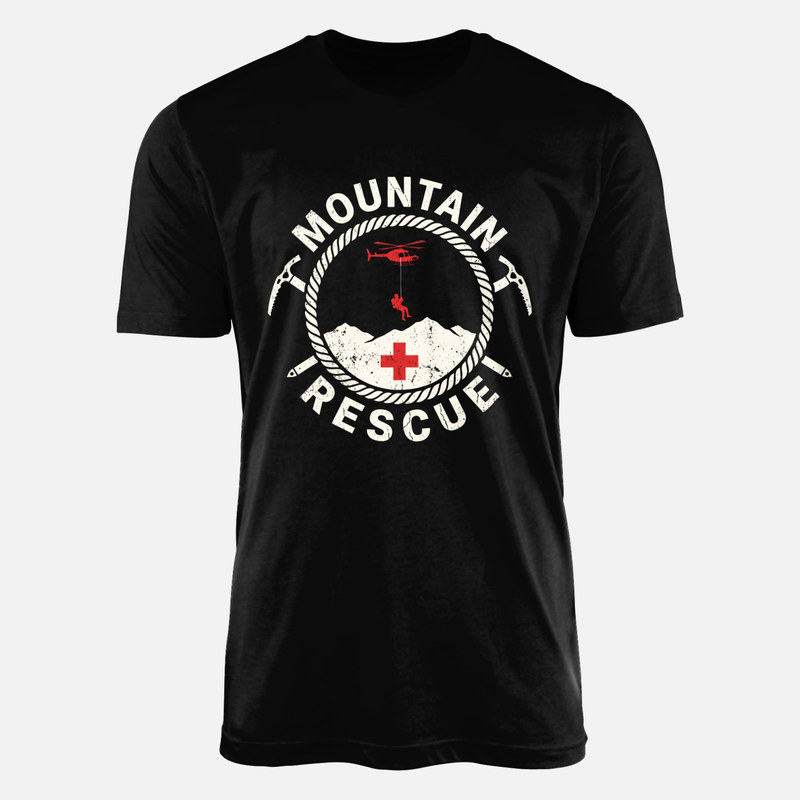 T-shirts: Mountain Rescue Helicopter Emblem