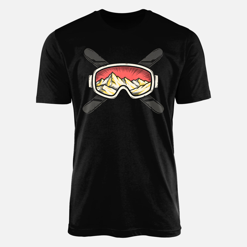T-shirts: Ski Goggles and Crossed Skis