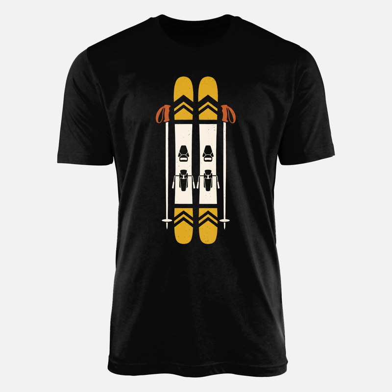 T-shirts: Vintage Skis and Poles
