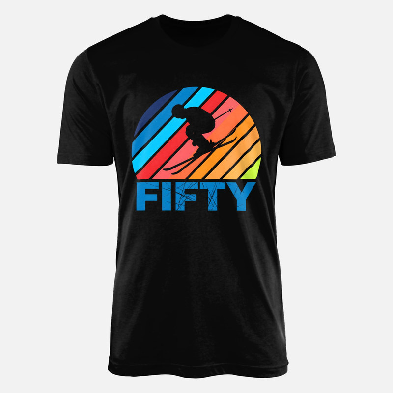T-shirts: Fifty Retro Skier 50th Birthday