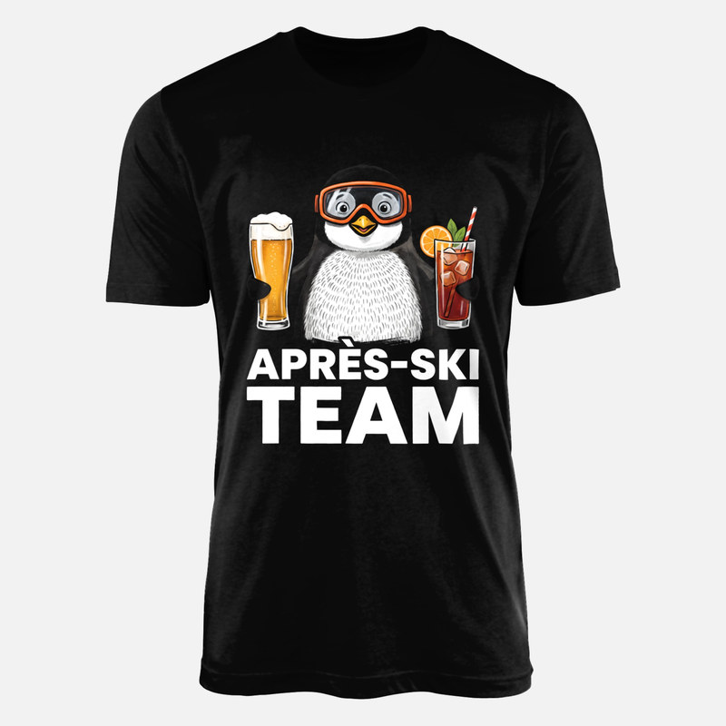 T-shirts: Apr&egrave;s-Ski Team Penguin Drinks