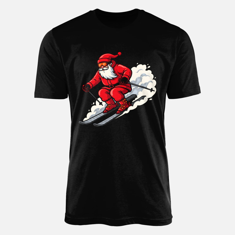 T-shirts: Skiing Santa Claus