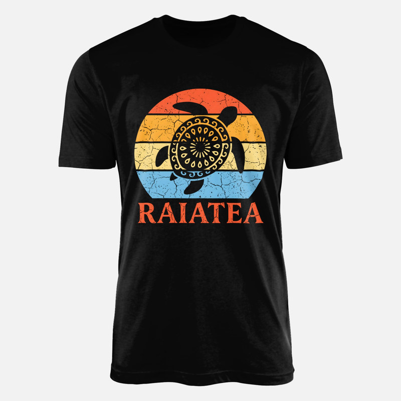 T-shirts: Raiatea Tribal Sea Turtle Sunset